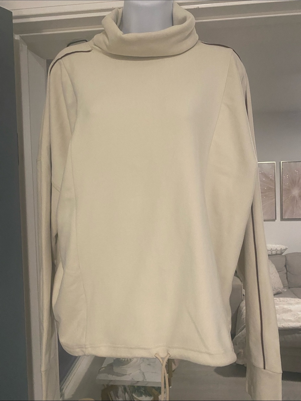 Varley Cream Cowl Neck Pullover